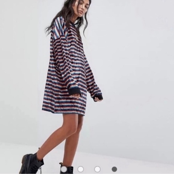 The Ragged Priest Almost Famous Rainbow Velvet Dress Size S - Picture 1 of 8